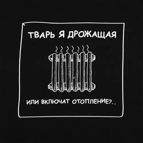 картинка Толстовка «Тварь я дрожащая...», черная магазин Бизнес Презент